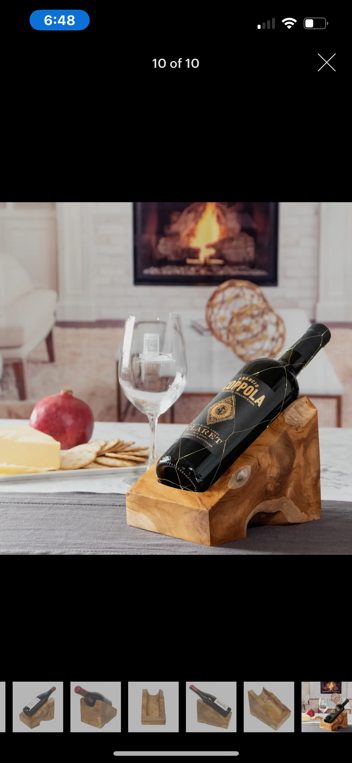 Teak Wood Wine Bottle Display Holder